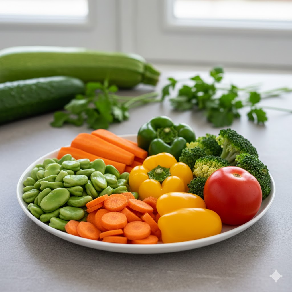 دليل تجميد الخضروات