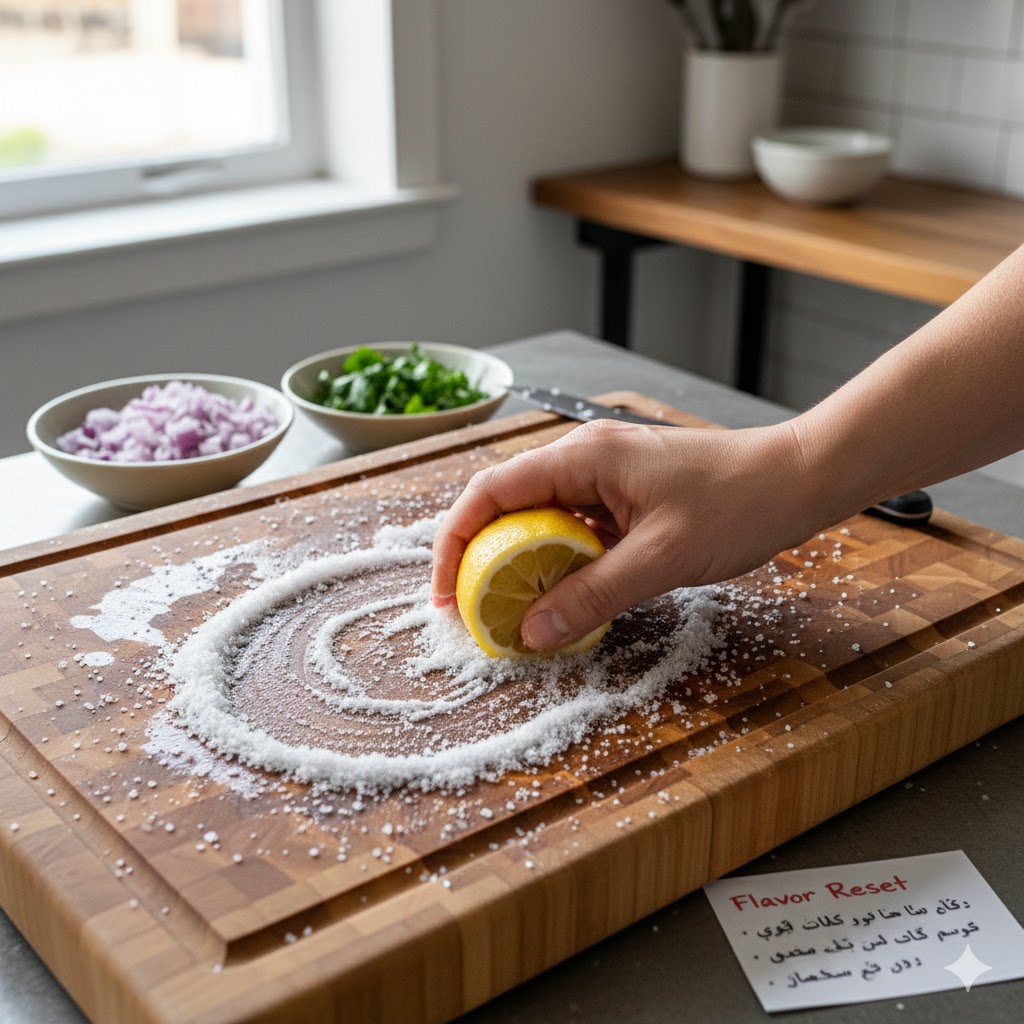 كيف تنظف لوح التقطيع